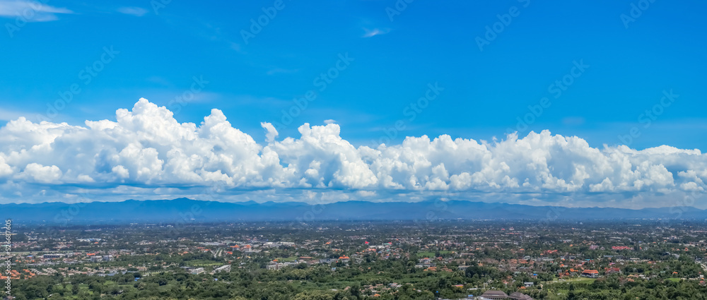 Panorama Landscape of view in Chiang Mai province, north of Thailand