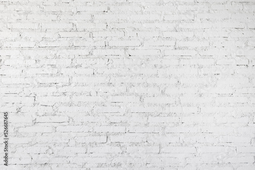 Brick wall painted in white color texture background, minimal, vintage