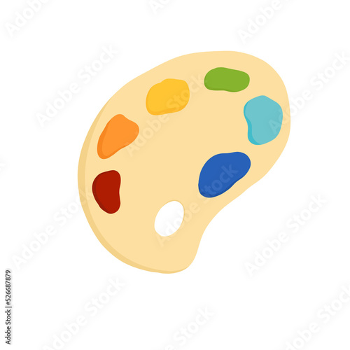 palette with paints