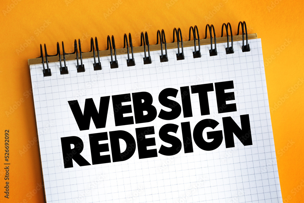 Website Redesign text on notepad, concept background Stock Photo ...