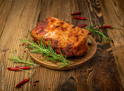 Baked Pork Tenderloin, Sliced Ham, Whole Fillet Piece photo