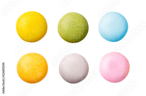 Pastel Round Candies Isolated