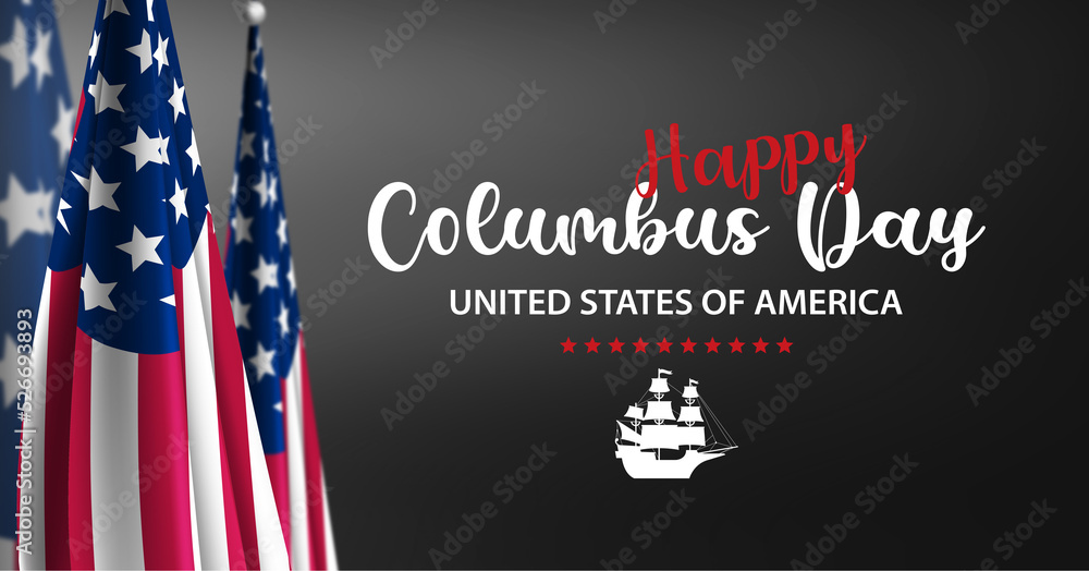 Obraz premium Happy Columbus Day USA