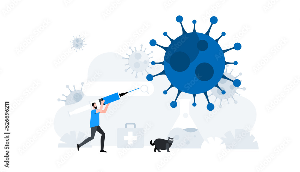 Coronavirus pandemic warning flat vector illustration. Animation ready duik friendly. Coronavirus pandemic warning flat vector illustration. Animation ready duik friendly.