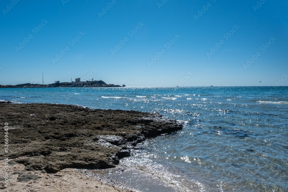 An overlooking landscape view of Puerto Penasco, Mexico