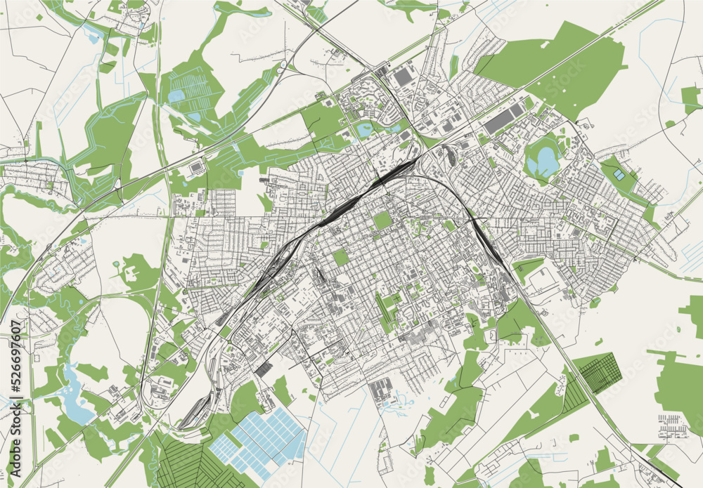 map of the city of Baranavichy, Belarus