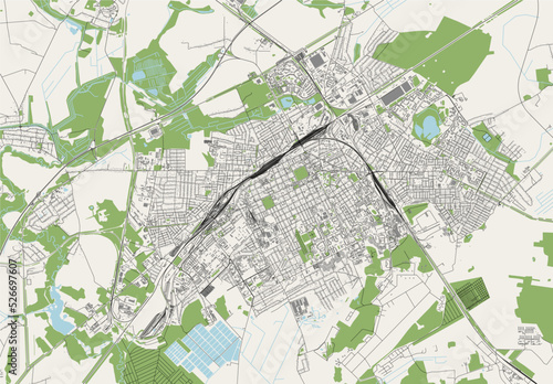 map of the city of Baranavichy  Belarus
