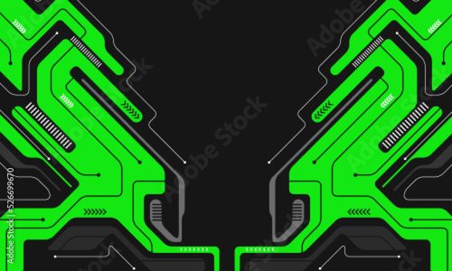 Cyberpunk retro futuristic poster. Vector Illustration