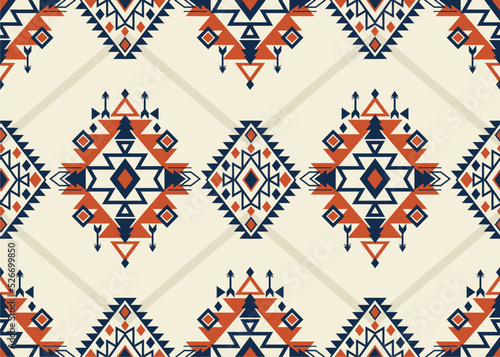 Ethnic boho seamless pattern. Traditional ornament. Tribal pattern. Folk motif. Can be used for wallpaper, textile, invitation card, wrapping, web page background.
