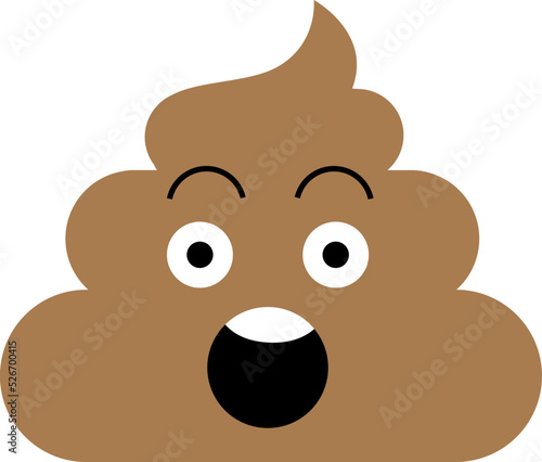 symbol cute poop flat design, emoticons, icon, symbol