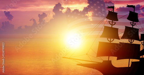 Obraz na plátne Columbus Day Background