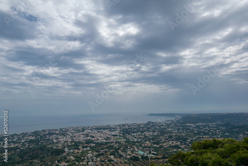 clouds over a city on Rhodos