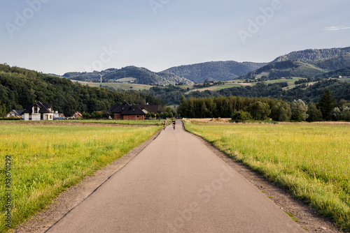 Fototapeta Naklejka Na Ścianę i Meble -  Bicycle path in the Beskid Mountains