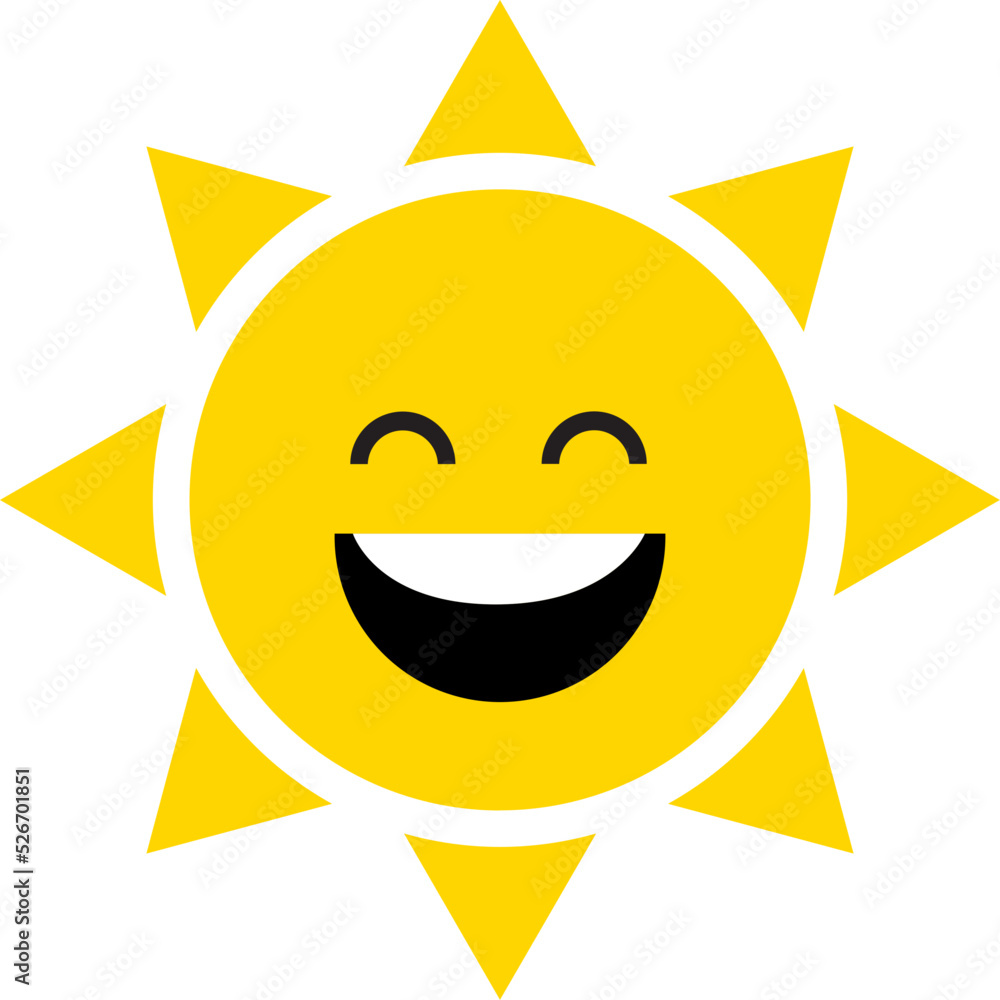 smiling sun cartoon