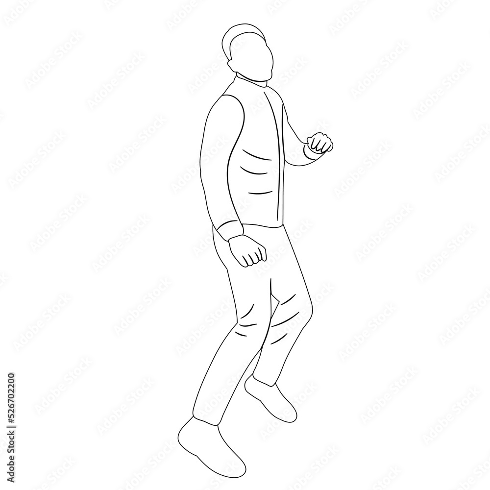 man dancing sketch,contour vector, isolated man dancing sketch,contour vector, isolated