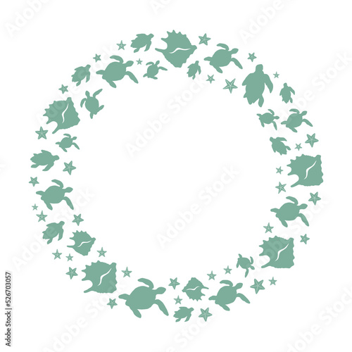 Abstract round composition, minimalist doodle wreath, .natural freehand shapes