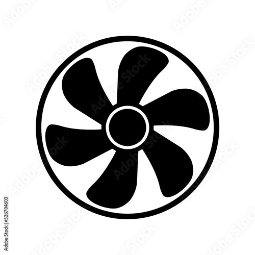Exhaust fan icon. Ventilator symbol