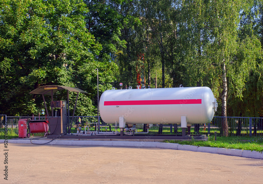 LPG station for filling liquefied gas into the vehicle tanks.