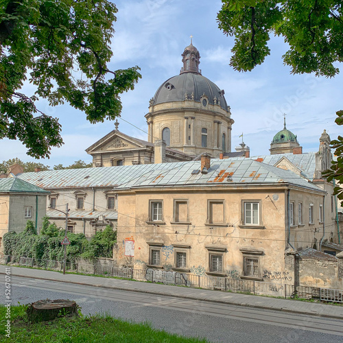 Lviv, Ukraine - August, 2022: The Dominican church and monastery.