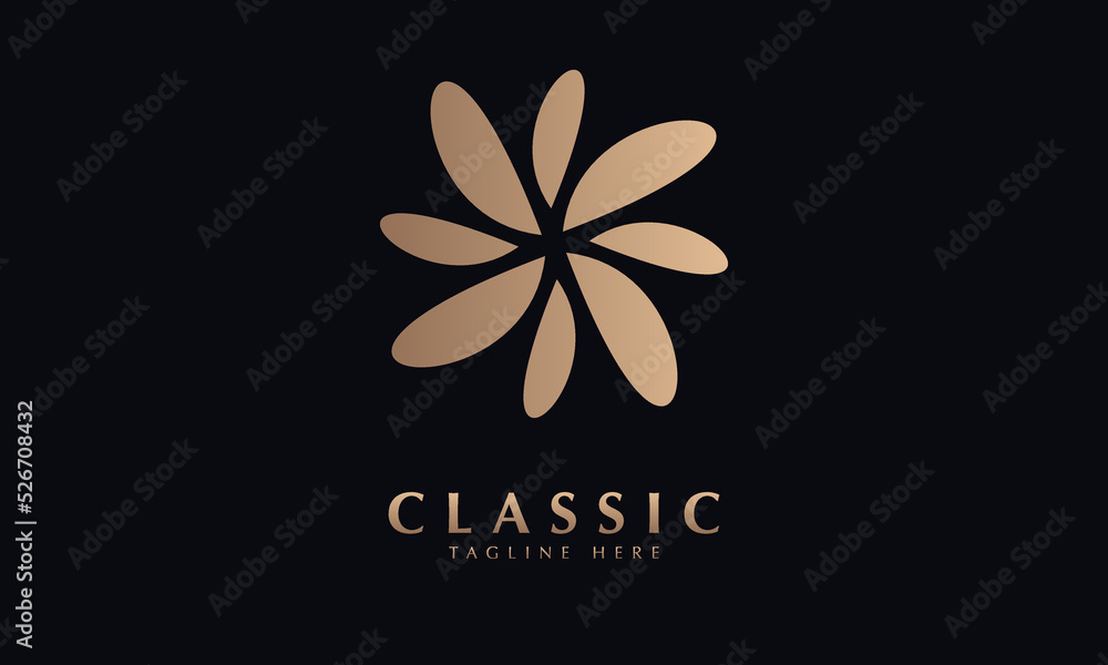 flower vector logo template