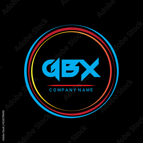 G B X,GBX Logo Design,GBX Letter Logo Design On Black Background,Three Letter Logo Design,GBX Letter Logo Design With Circle Shape,Simple Letter Logo Design