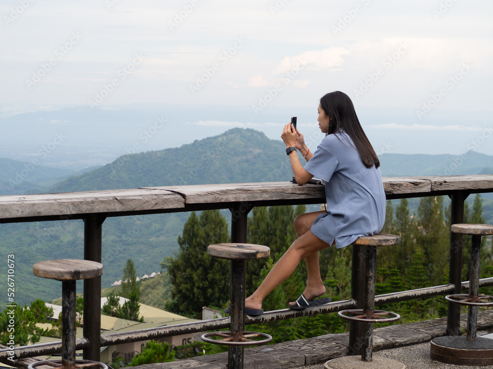 Woman Asain and Nationality Thai and mountain at Phetchabun, Thailand. Woman Asain and Nationality Thai and mountain at Phetchabun, Thailand.