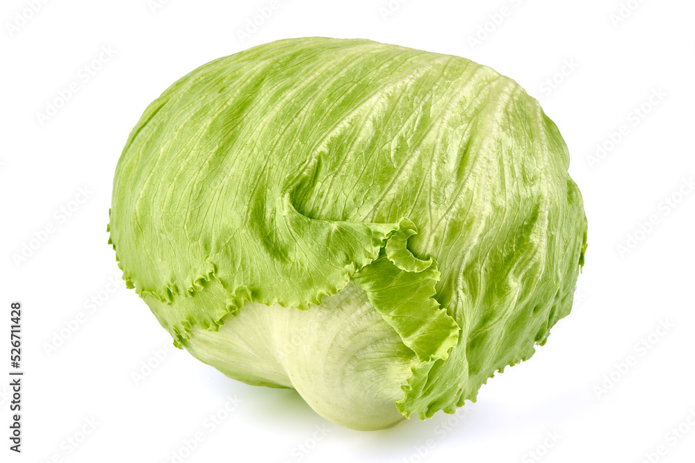 Fresh iceberg lettuce, isolated on white background. Fresh iceberg lettuce, isolated on white background.