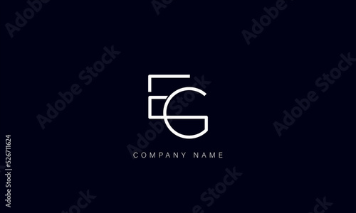 EG, GE Abstract Letters Logo Monogram