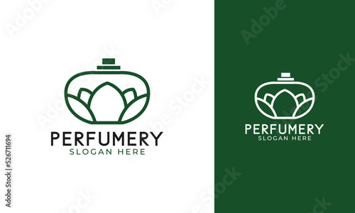 Perfumery logo design with nature concept