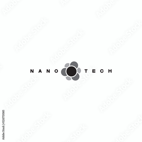 
illustration consisting of images of atoms in the form of a logo
