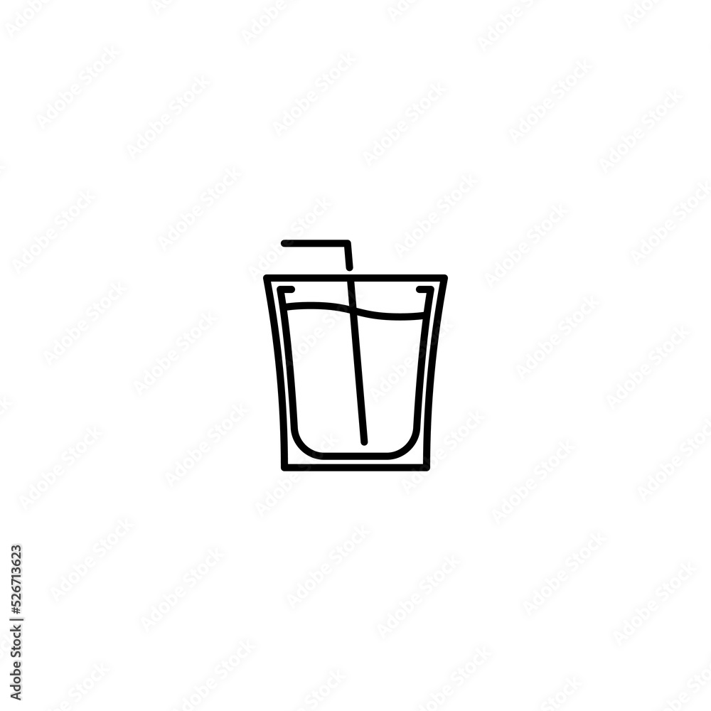 shot glass icon with straw on white background. simple, line, silhouette and clean style. black and white. suitable for symbol, sign, icon or logo shot glass icon with straw on white background. simple, line, silhouette and clean style. black and white. suitable for symbol, sign, icon or logo
