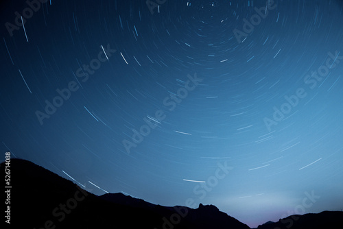 long exposure night starry sky