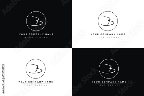 Abstract letter B logo design. Creative, Premium Minimal emblem design template. Graphic Alphabet Symbol for Initial B vector element