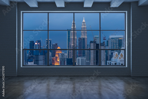 Photography Empty room Interior Skyscrapers View Malaysia