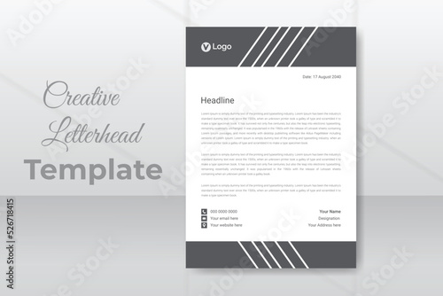 Professional business company letterhead template design