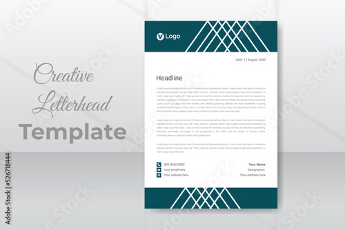 Professional business company letterhead template design