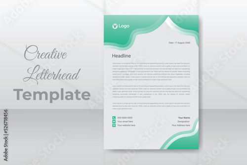 Professional business company letterhead template design