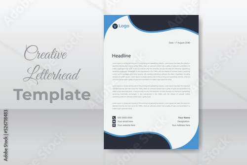Professional business company letterhead template design