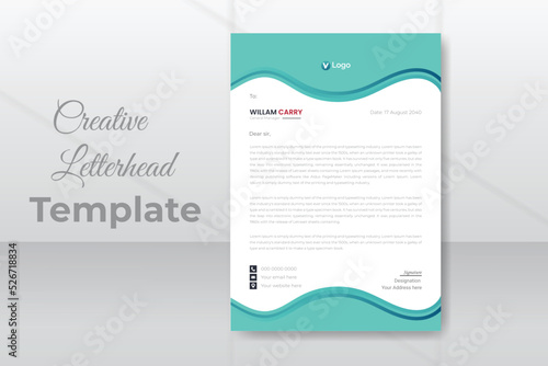 Professional business company letterhead template design
