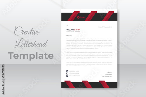Professional business company letterhead template design