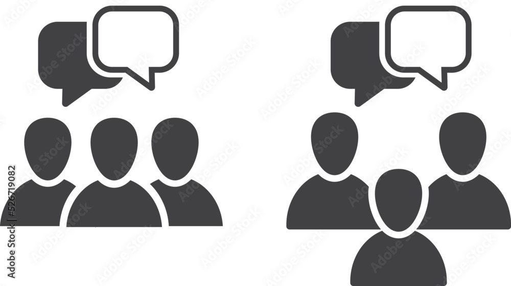 Speaking people, icon in trendy flat style design. Speaking people, icon in trendy flat style design.