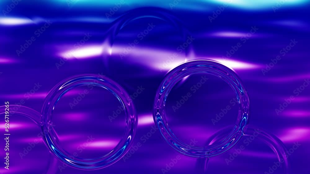 Water splash drops circle on surface. 3D abstract swirling waves refraction light decorative. Blue-violet liquid mercury blurred background 4K video loop clip. Water splash drops circle on surface. 3D abstract swirling waves refraction light decorative. Blue-violet liquid mercury blurred background 4K video loop clip.