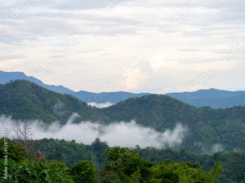 Mountain and sky at Phetchabun, Thailand.