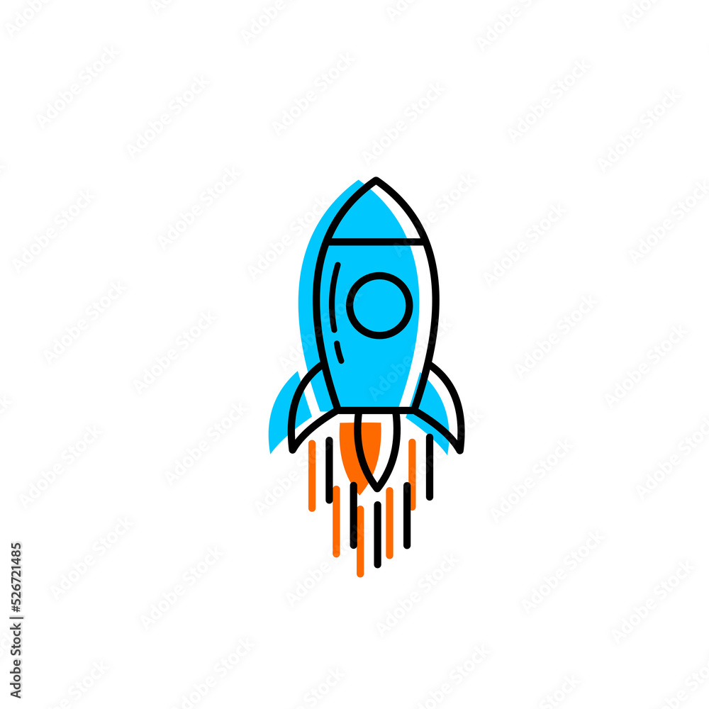 rocket logo icon illustration design rocket logo icon illustration design