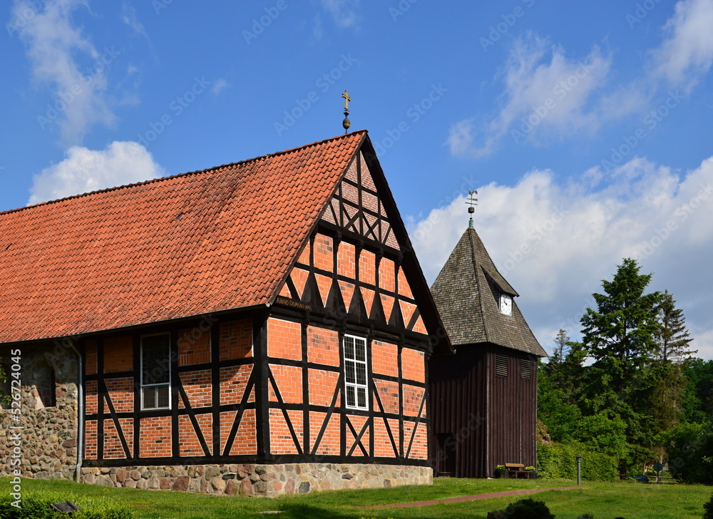 Historical Church in the Village Undeloh, Lower Saxony Historical Church in the Village Undeloh, Lower Saxony