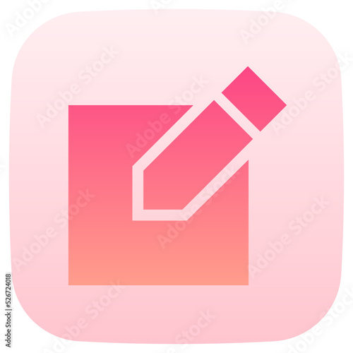 edit flat gradient icon