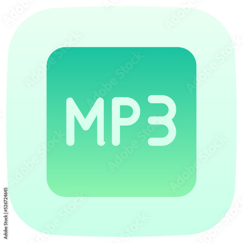 mp3 file flat gradient icon