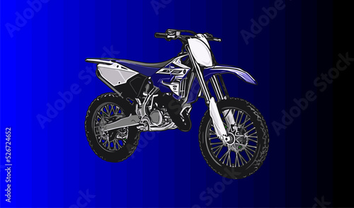 motocross from side hardap in black and blue