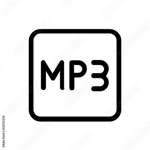 mp3 file line icon