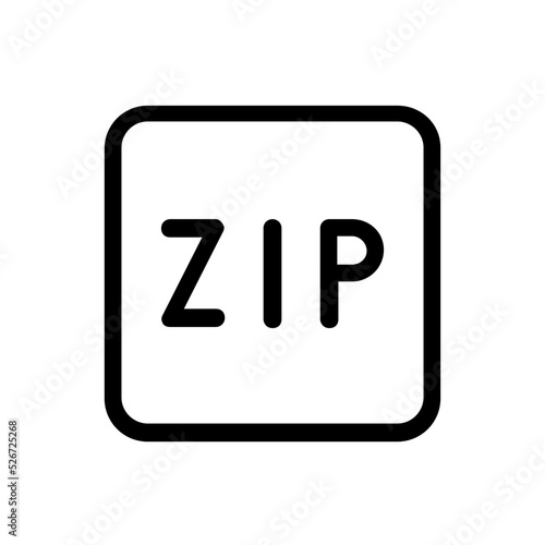 zip file line icon